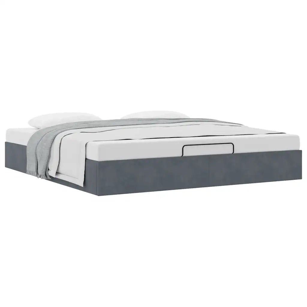 Struttura Letto Pouf senza Materasso 180x200 cm in Velluto 3310980