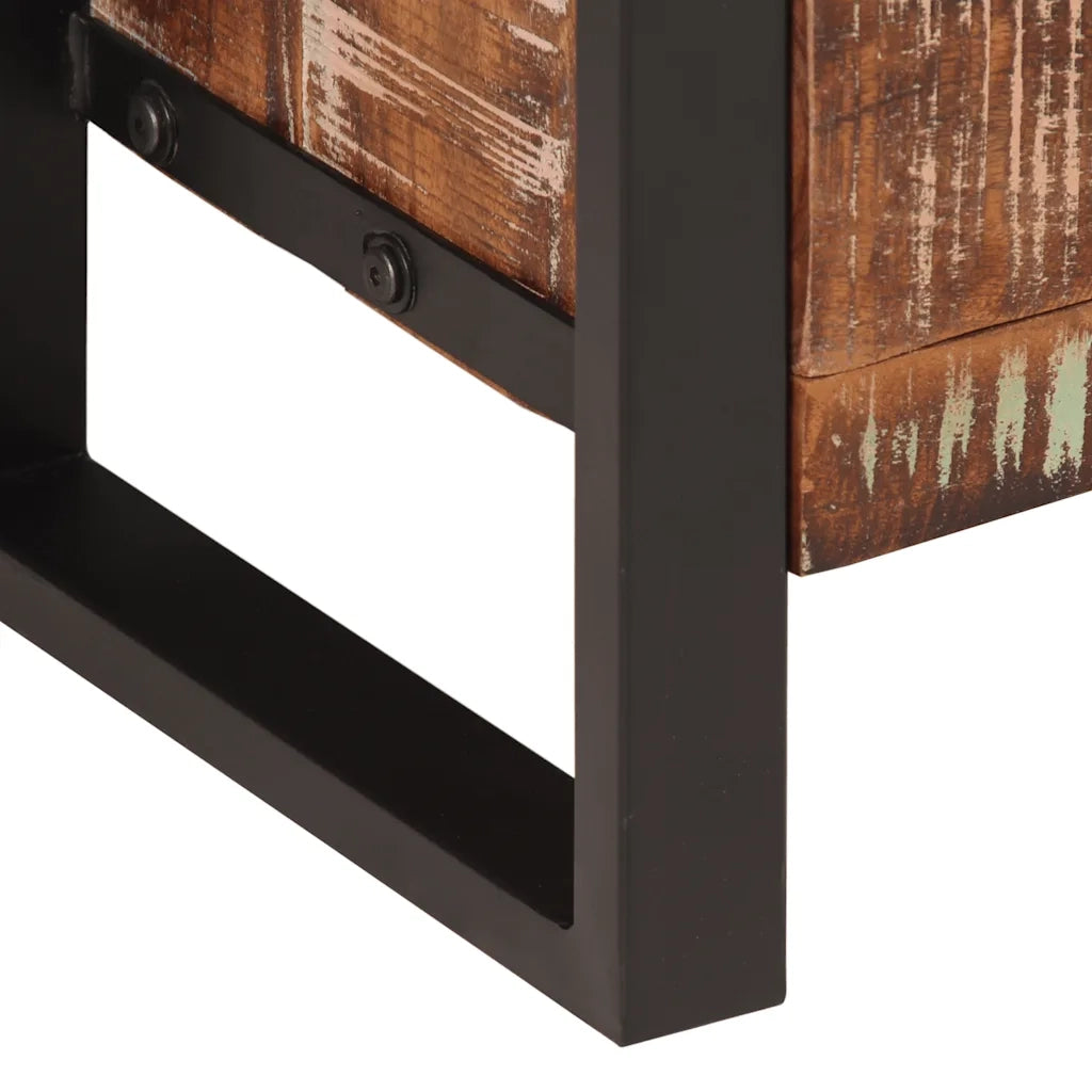Libreria 118x30x200 cm in Legno Massello di Recupero 321054