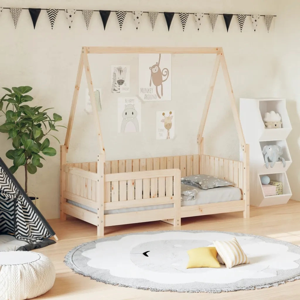 Giroletto per Bambini | Letto Infantile | Lettino 70x140 cm in Legno Massello di Pino