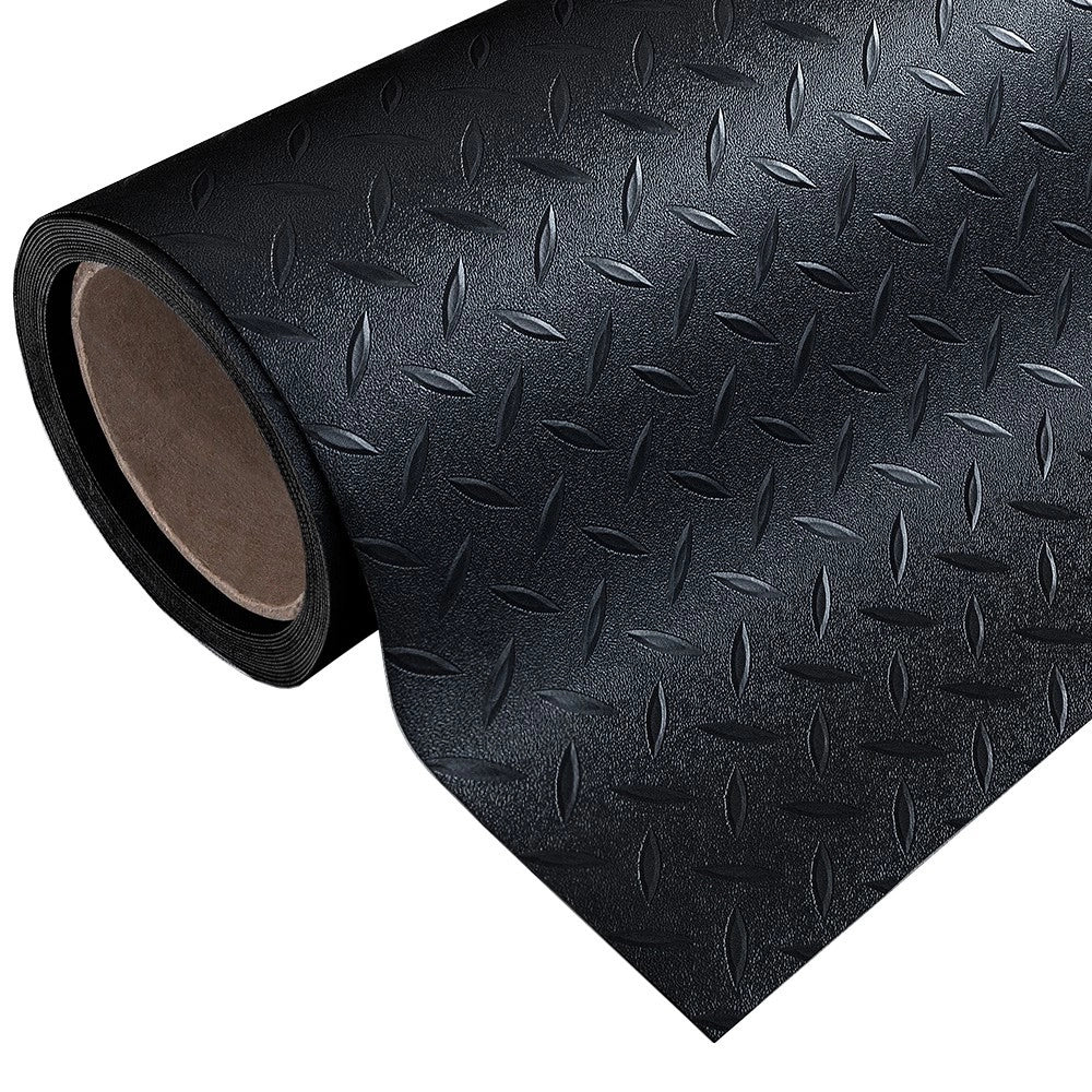 Rotolo Passatoia Copri Pavimento Gomma Pvc Ruvida Antiscivolo Tappeto Lamiera Isolante Nera 100x2000 cm