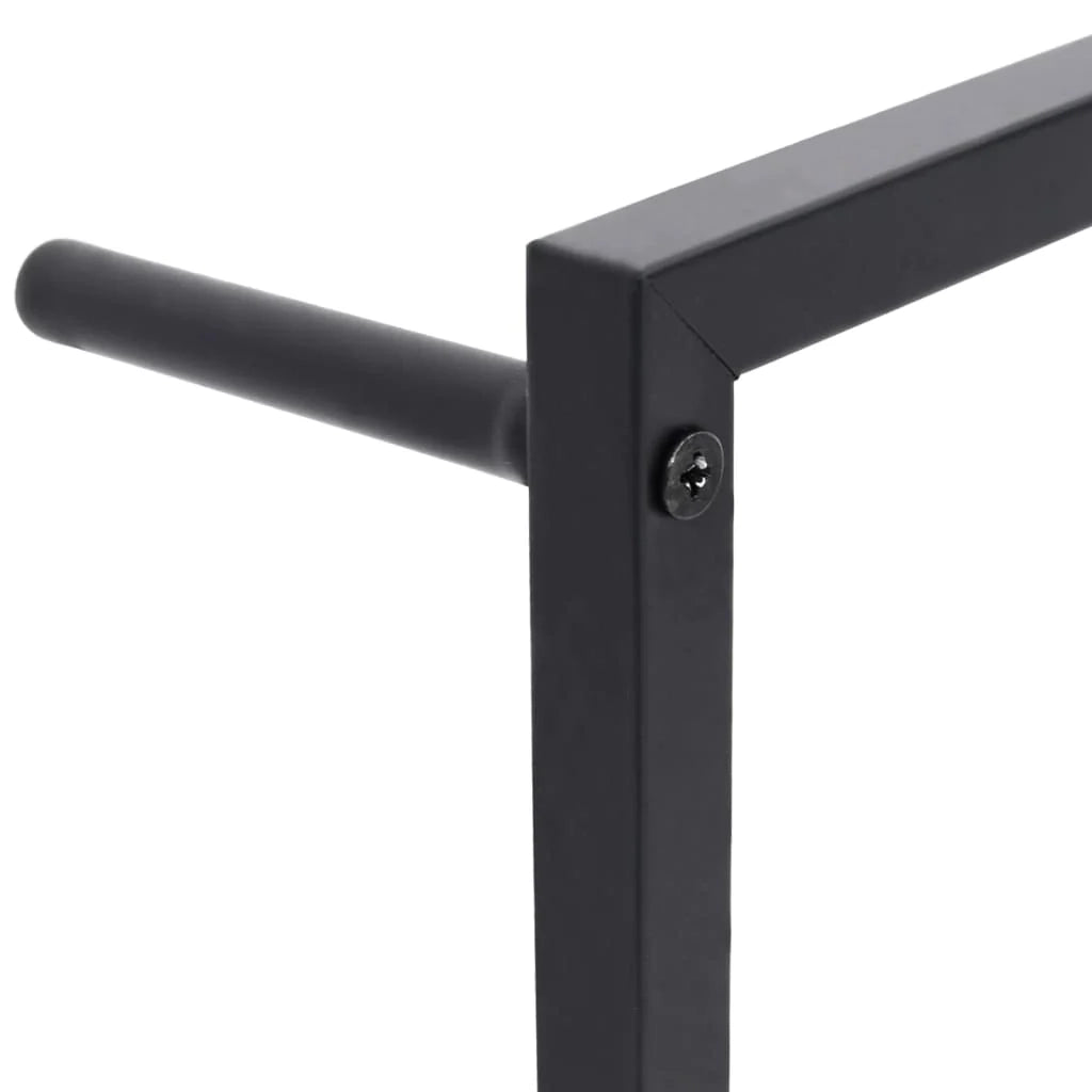 Portasciugamani da bagno 116 cm acciaio nero 02_0001650