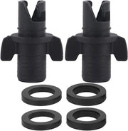 Adattatore di ventilatore per aria per kayak gonfiabile, adattatore di ventilatore per imbarcazioni in nero | accessori per gonfiare tavole da surf, valvola di gonfiaggio Halkey-Roberts