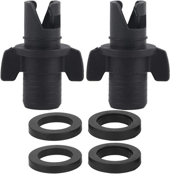 Adattatore di ventilatore per aria per kayak gonfiabile, adattatore di ventilatore per imbarcazioni in nero | accessori per gonfiare tavole da surf, valvola di gonfiaggio Halkey-Roberts