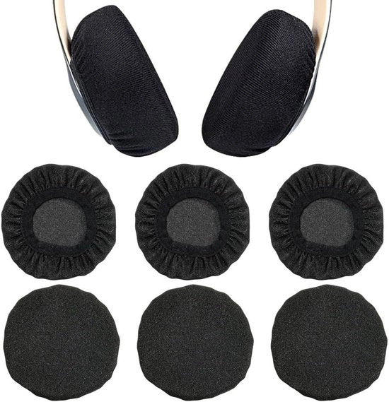 Pannelli per Orecchie per Cuffie - Pacchetto da 6, Tessuto Elastico Lavabile, Protezione dalla Suda per Palestra e Gioco (9-11 cm)
