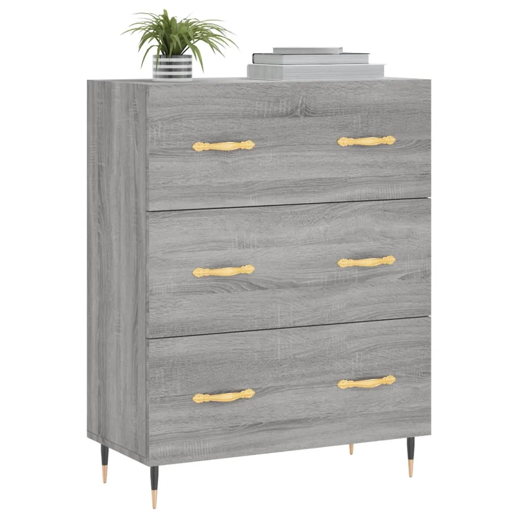 Credenza Grigio Sonoma 69,5x34x90 cm in Legno Multistratocod mxl 80821