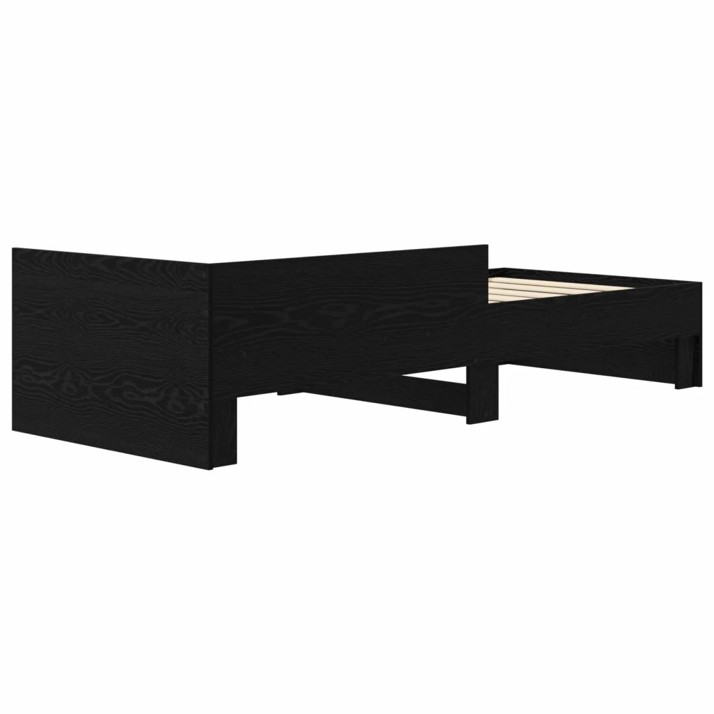 Struttura letto con testata Rovere Nero 80 x 200 cm