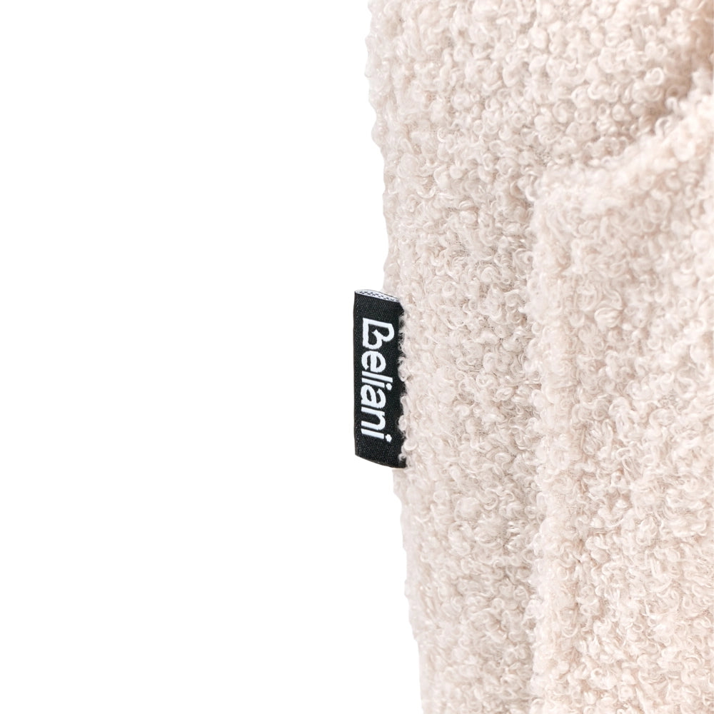 Sedia a dondolo per bambini Boucle in legno per bambini beige chiaro cameretta