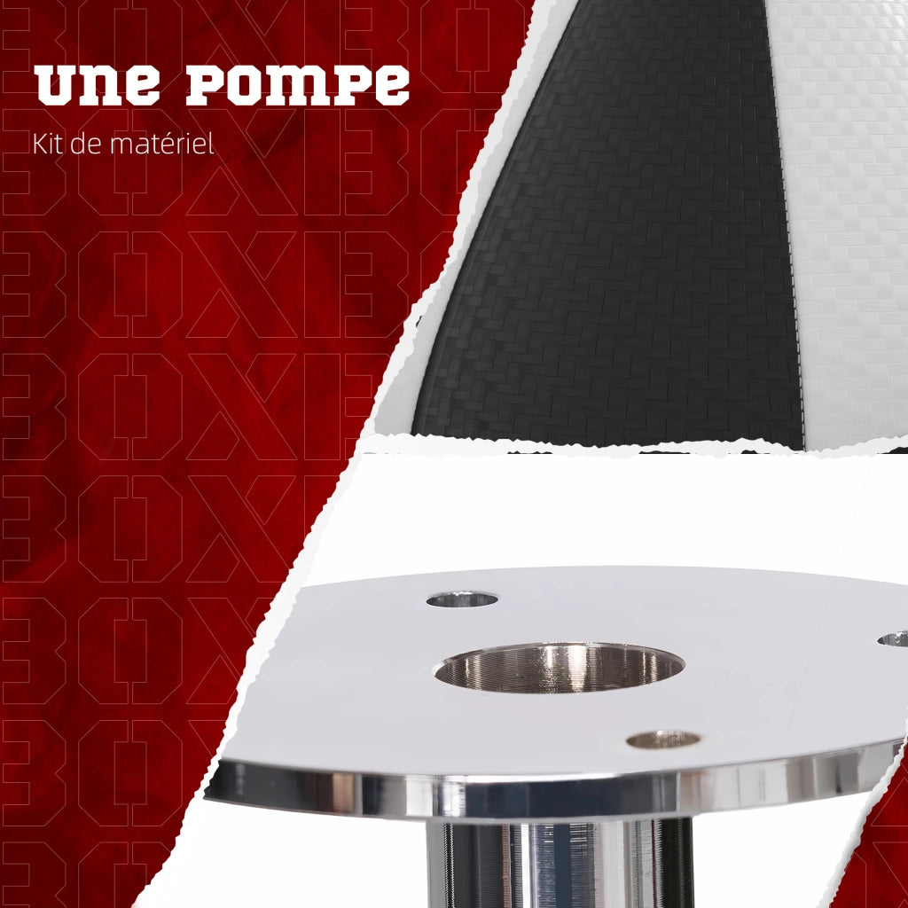 Sacco da boxe per adulti con base rotante 360¡ã ¨C zephmum ¨C nero e bianco