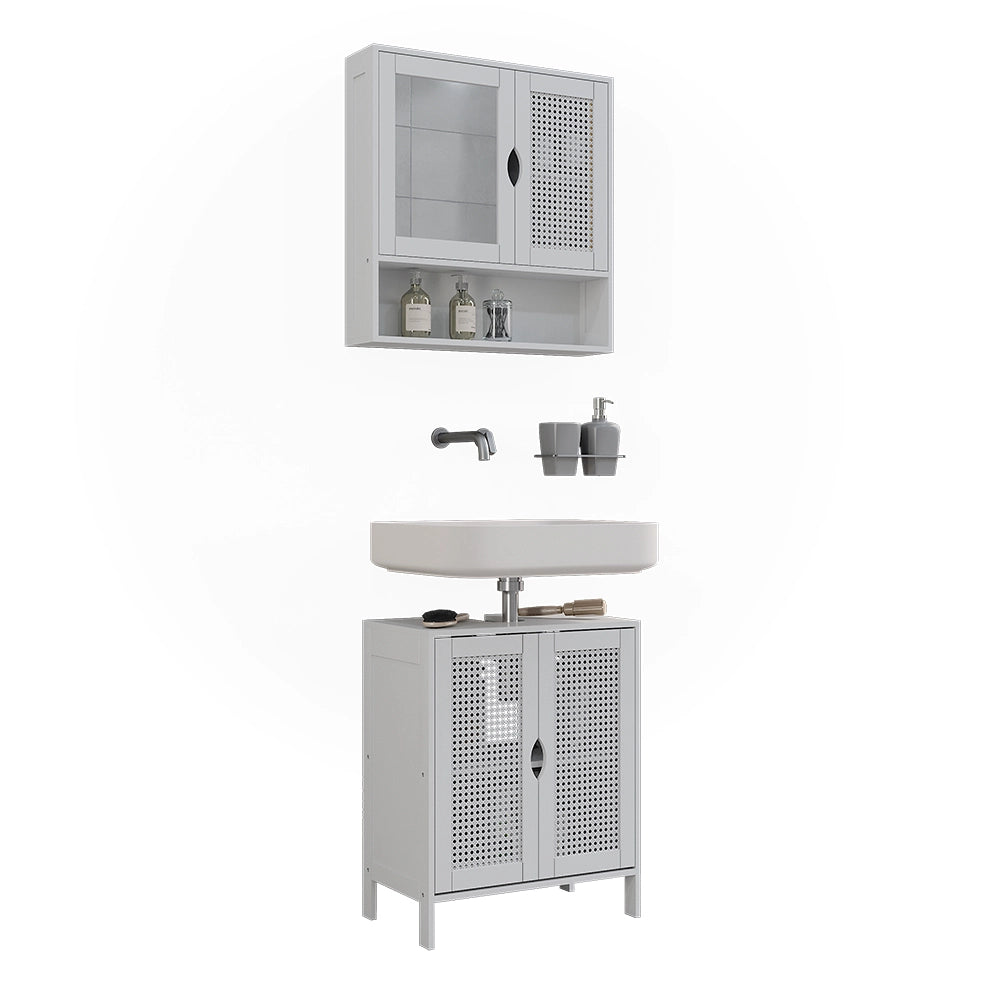Vicco Set di mobili da bagno Bianco 2 parti