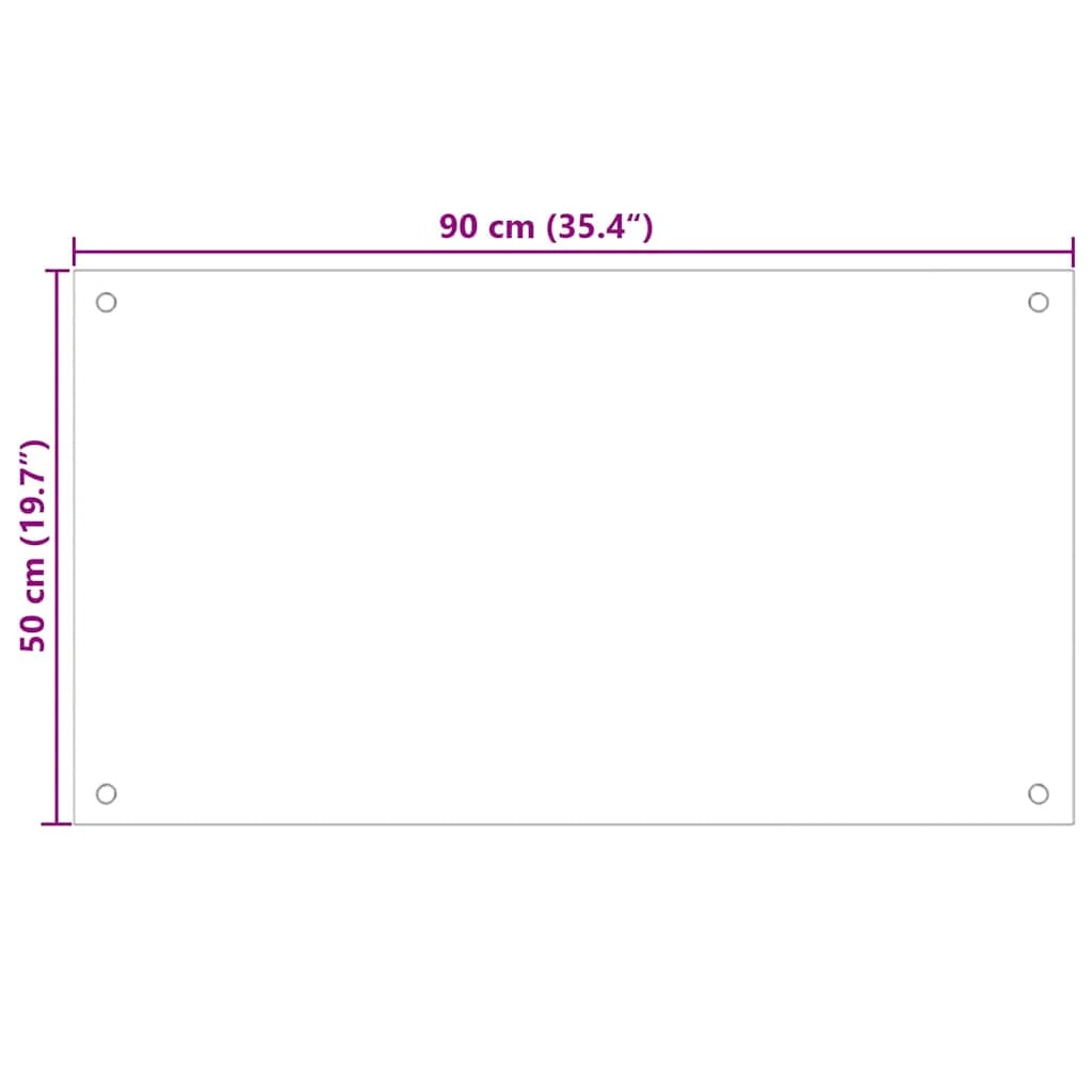 Set di 2 paraschizzi moderni per cucina 90 x 50 cm design elegante resistente al calore vetro temperato bianco 02_0056218