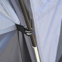 Tenda da campeggio per 2-3 persone, impermeabile, con finestre a doppio strato in rete, 355 x 190 x 170 cm, grigio