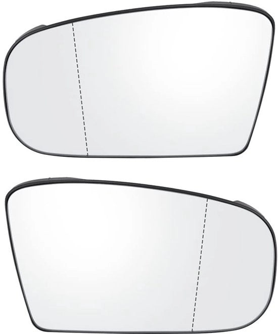 Specchio laterale con funzione di riscaldamento - Specchio retrovisore - Vetro/Plastica - Compatibile con Mercedes Benz S Classe W220 1998-2002 - CL Classe W215 2000-2003 - Vetro bianco/blu - Specchietto per auto