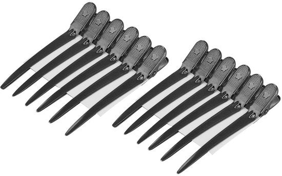 Set di clip per capelli antiscivolo a 12 pezzi - clip per capelli in forma di anatra - pinze per capelli per parrucchieri - ideale per lo stile dei capelli - senza pieghe