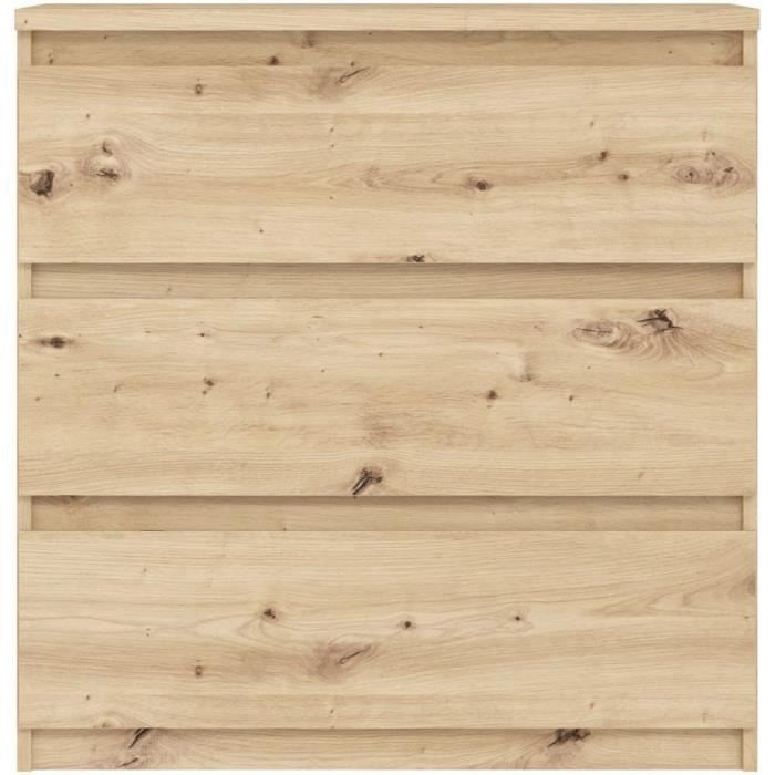 Cassettiera CHELSEA 3 cassetti - 77,2 cm - Decoro rovere artigianale