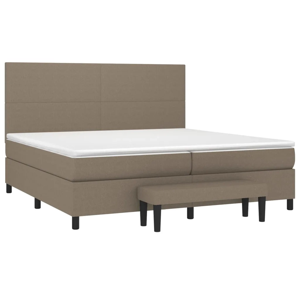 Giroletto a Molle con Materasso Tortora 200x200 cm in Tessuto cod mxl 58348