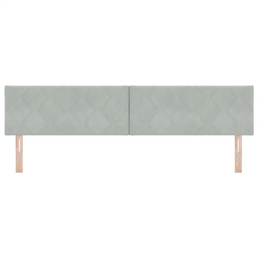 Testiera LED Grigio chiaro 200 cm Velluto 3338259