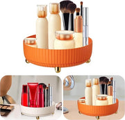 Organizzatore rotante per spezie, 360 gradi, per cucina, sala da pranzo, armadio, comodino (arancione)
