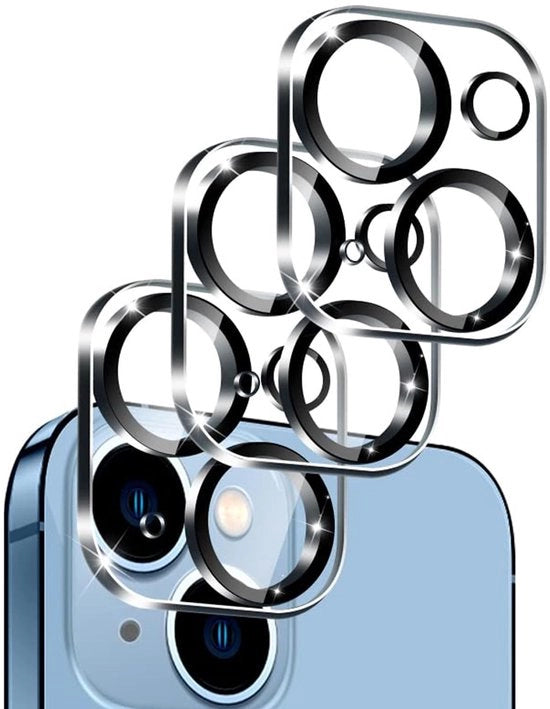 Vetrino per protezione della camera 3 pezzi - compatibile con iPhone 14/14 Plus - lente stereoscopica a 3D - resistente ai graffi 9H - alta definizione luminosità - protezione completa della camera