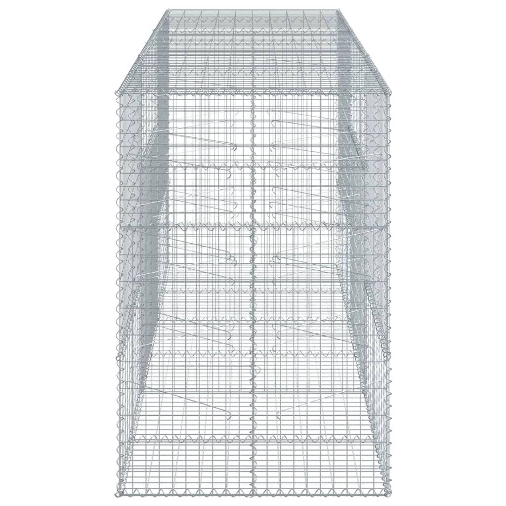 Gabbione recinto a gabbia muro di contenimento con coperchio 300 x 100 x 150 cm ferro zincato argento 02_0040150