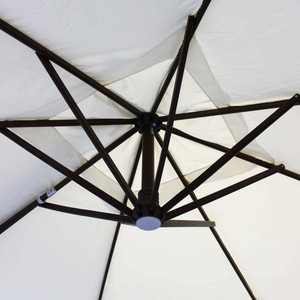 Ombrellone da Giardino decentrato 3x4 in legno - BRENTA
