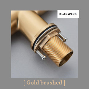 Lana | Rubinetto allungabile nero oro a 3 vie |Miscelatore cucina per acqua potabile in acciaio inossidabile - Girevole a 360° | Filtra 3 connessioni