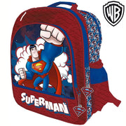 Trade Shop - Zaino Superman 4 Cerniere Stampa Plastificata Scuola Bambini Elementari 41cm -