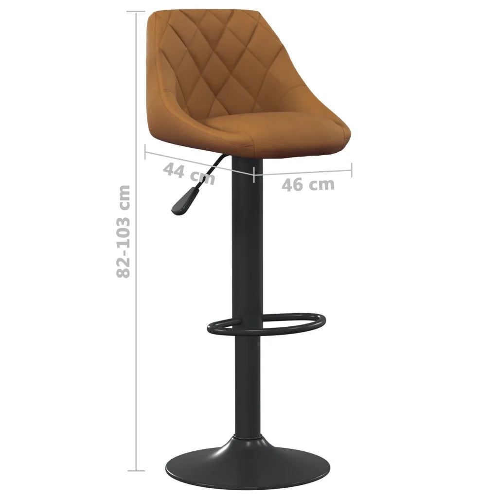 Sgabello da Bar Marrone in Velluto cod mxl 61299