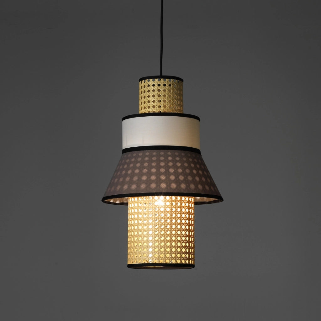 Lampadario in tessuto multicolore cm H.43 x Ø.27