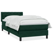 Giroletto a Molle con Materasso Verde Scuro 80x220 cm Velluto 3318390