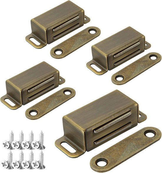 Viti Magnetici per Porte - Forti Magnetizzatori in Acciaio Inossidabile per Armadi e Porte - 4 Pezzi