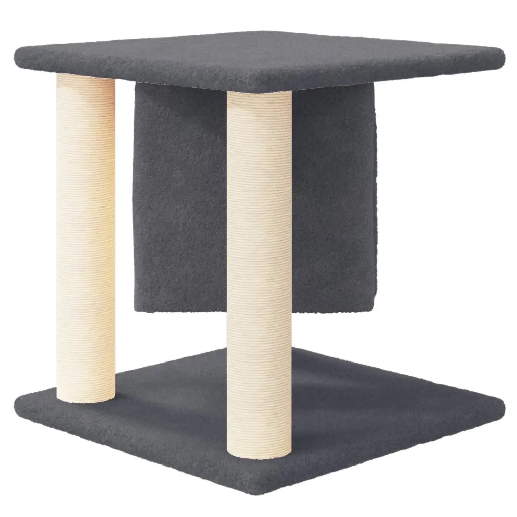 Albero per Gatti con Tiragraffi in Sisal Grigio Scuro 37 cm cod mxl 23101