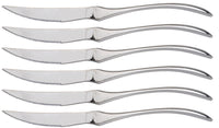 Set 6 Coltelli da Tavola Lama Seghettata in Acciaio Inox Trek