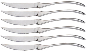 Set 6 Coltelli da Tavola Lama Seghettata in Acciaio Inox Trek