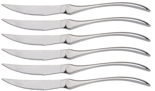 Set 6 Coltelli da Tavola Lama Seghettata in Acciaio Inox Trek