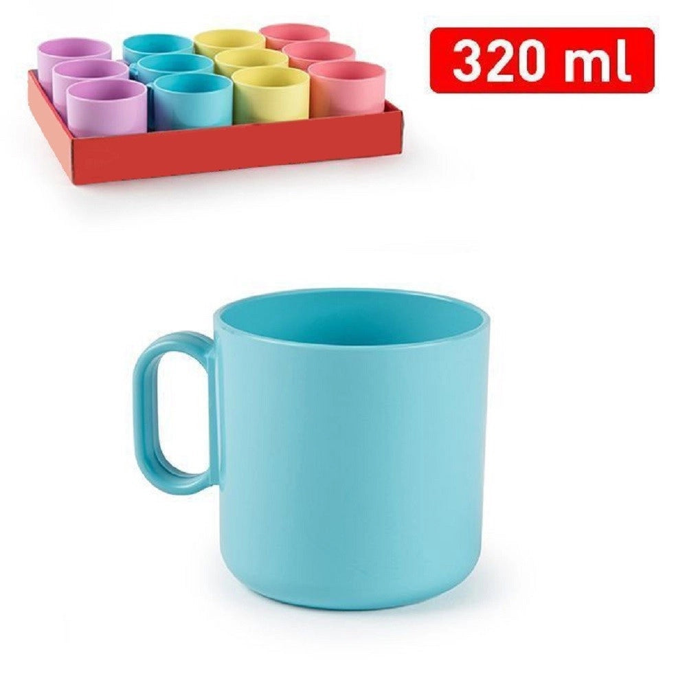 Trade Shop - Set 2 Pezzi Tazza Latte Dino Sweet Tazzoni Da 320ml In Plastica Colorata 12192j9 -