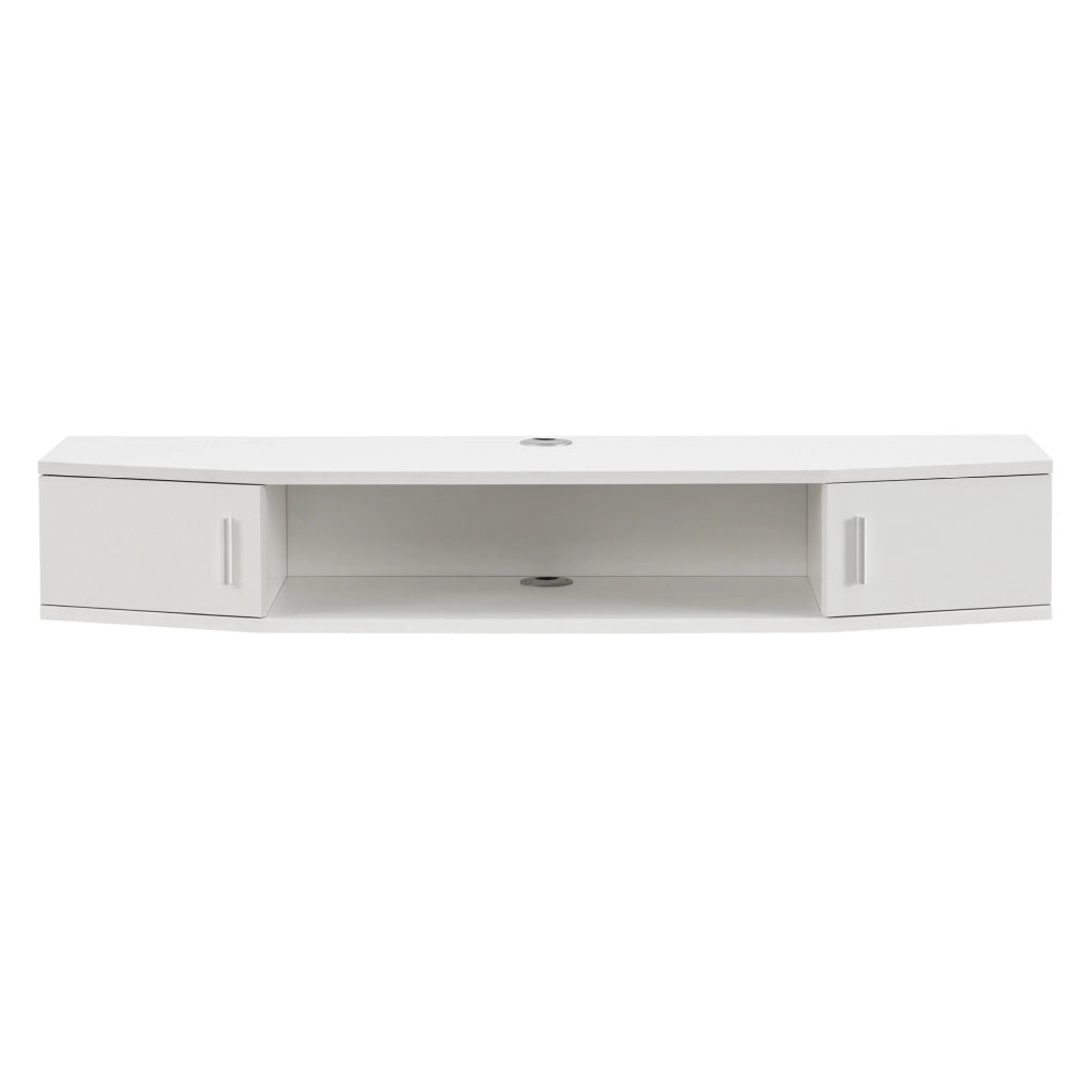 Mensola TV Tørring Sospesa a Muro 17,5 x 110 x 30 cm Bianco [en.casa]