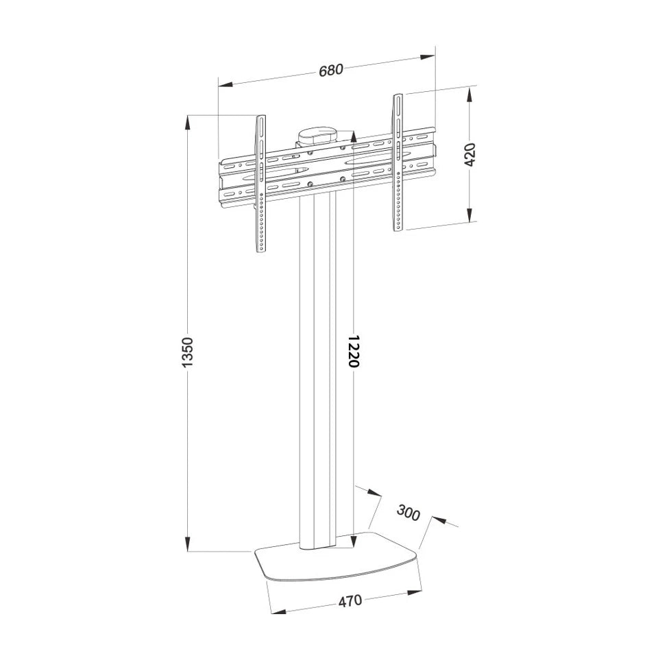 Supporto TV Techly ICA-TR27 139,7 cm (55") Nero