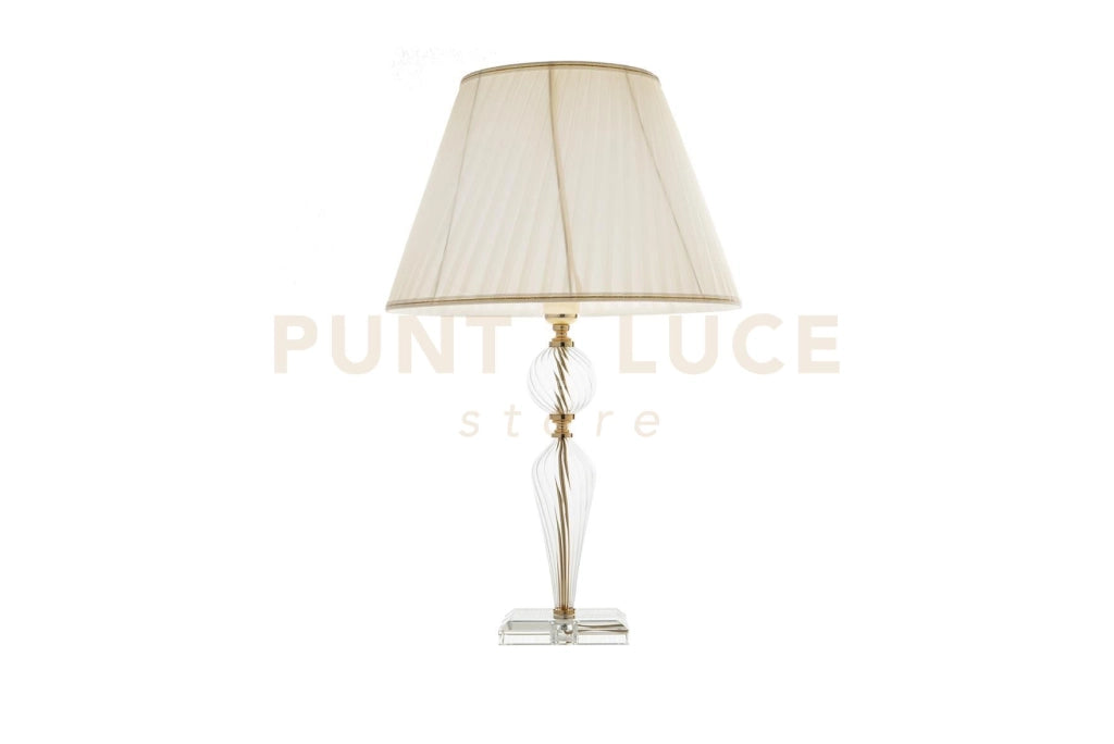 LUME GRANDE VILLA 1 LUCE TRASPARENTE E ORO  ATTACCO  E27