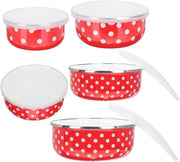 Set di 5 Insalati Leggere con Coperchio per Frutta, Pasta e Spuntini - Contenitori di Cucina Pratici per Casa e Viaggio