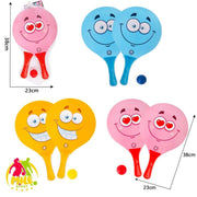 Trade Shop - Racchette Racchettoni Con Pallina Divertimento Spiaggia Mare Varie Fantasie -