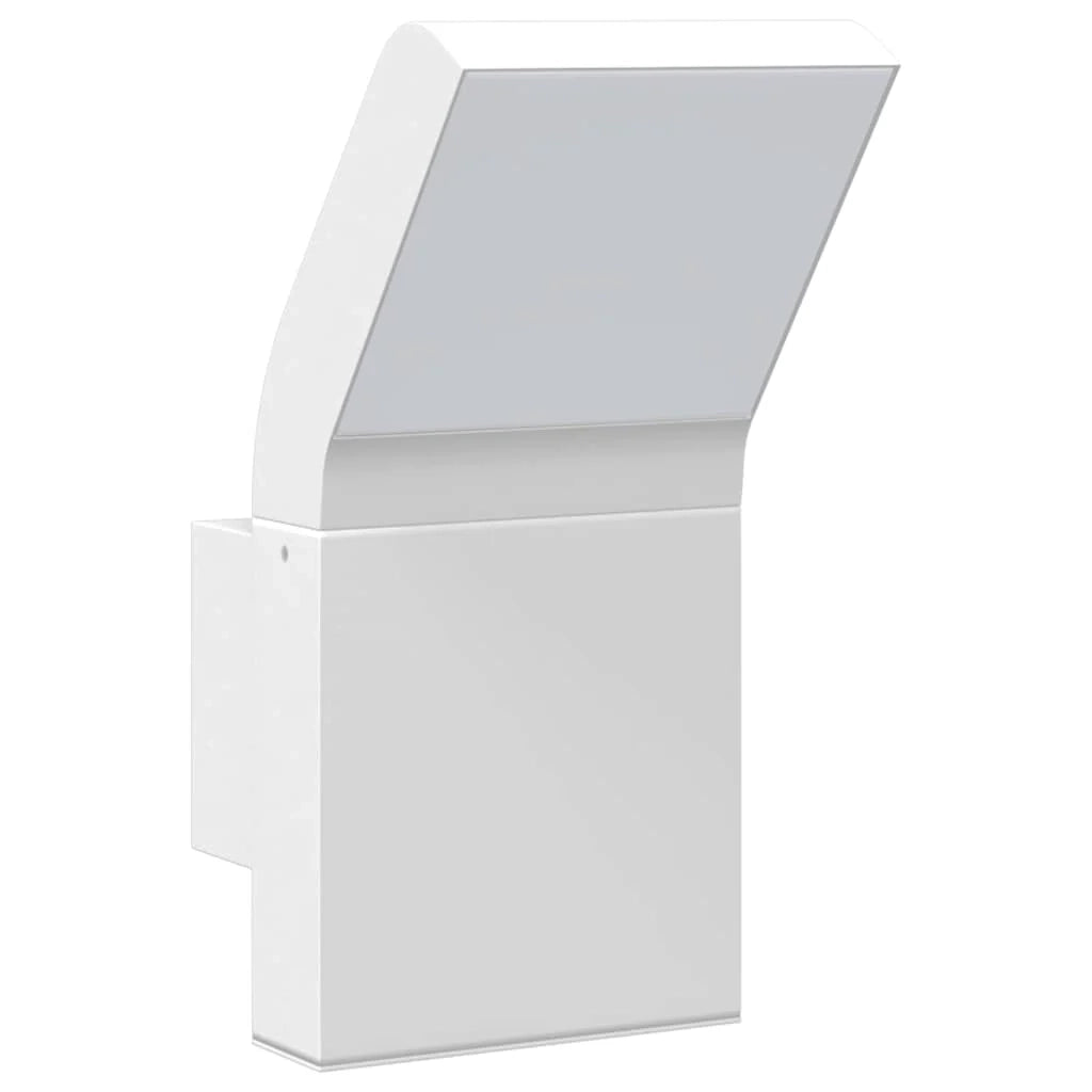 Applique LED da esterno 10 x 15 x 22 cm resistente alle intemperie illuminazione ambientale alluminio bianco 02_0056587