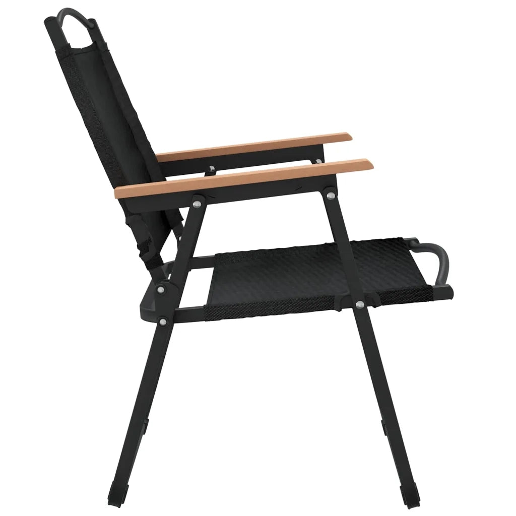Sedie da Campeggio 2 pz Neri 54x55x78 cm Tessuto Oxford 319485