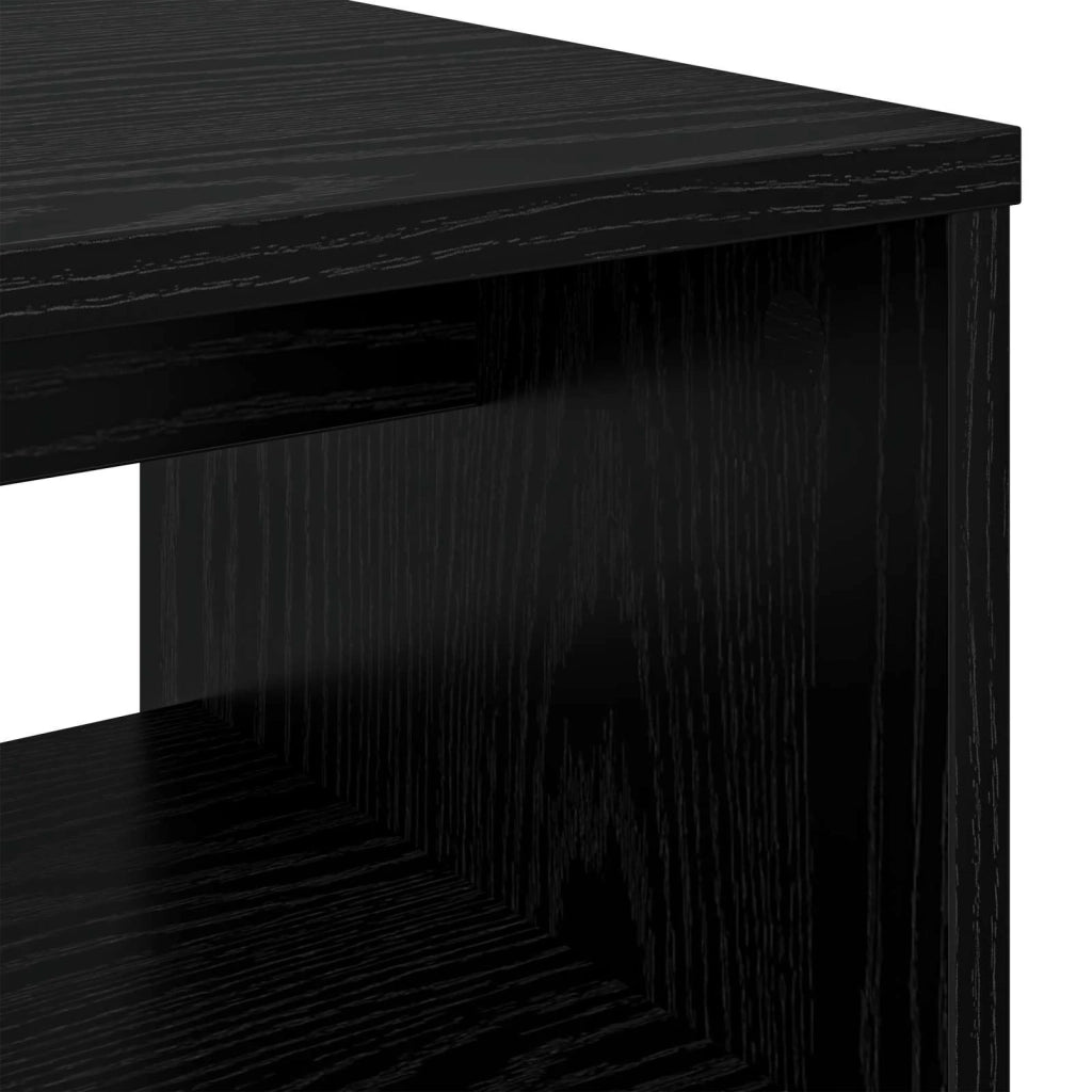 Mobile TV-Credenza per TV Rovere Nero 80 x 35 x 40 cm Legno multistrato