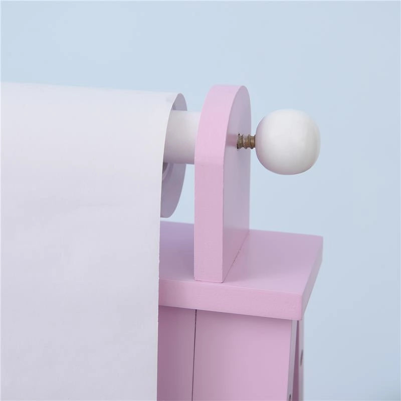 LAVAGNETTA PER BAMBINI 3 IN 1 CON RULLO FOGLI DI CARTA IN LEGNO ROSA