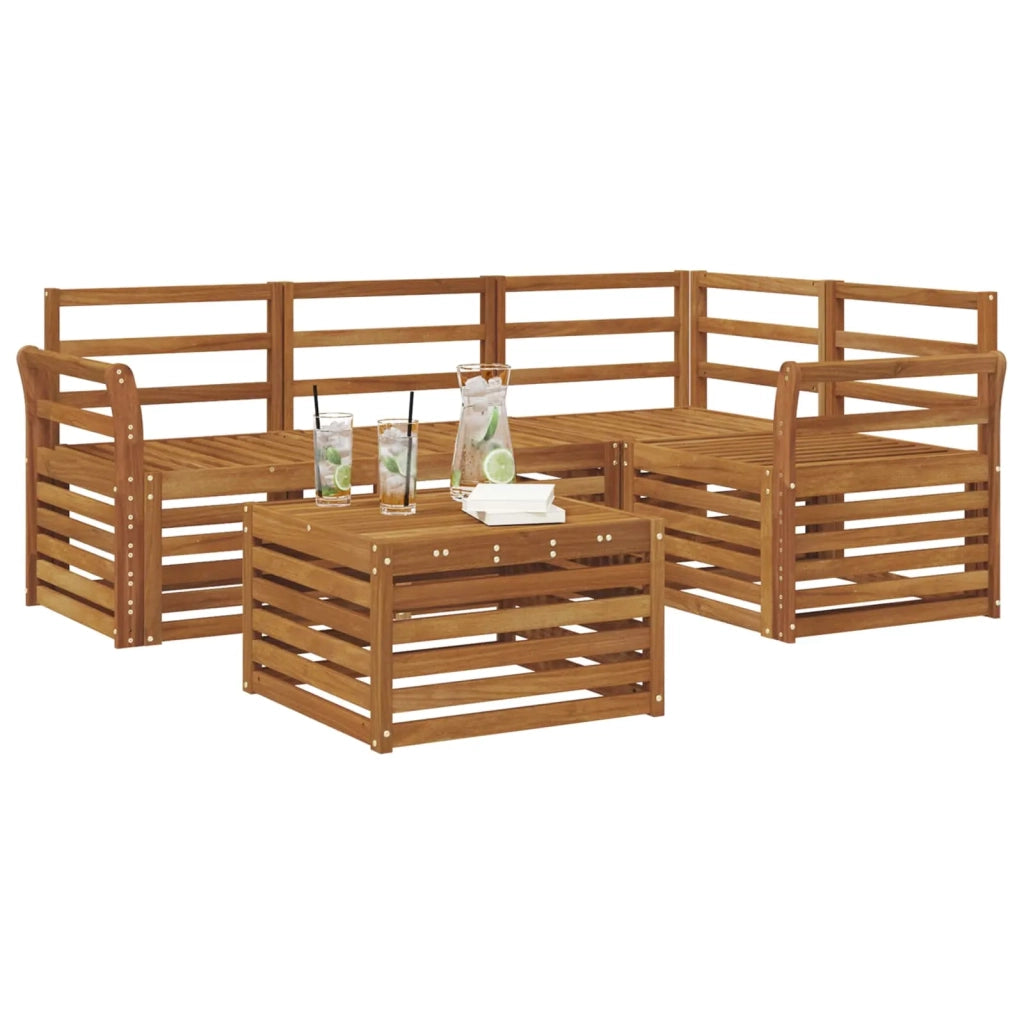 Set di divani da esterno 5 pcs Naturale