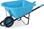 Carrello per bambini in metallo con contenitore in plastica fino a 10 kg per bambini - Carrello per giardino giocattolo blu/nero Carrello per bambini