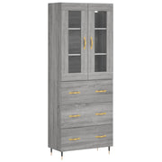 Credenza | Madia | Buffet da pranzo | Armadio da pranzo Grigio Sonoma 69,5x34x180 cm in Legno Multistrato
