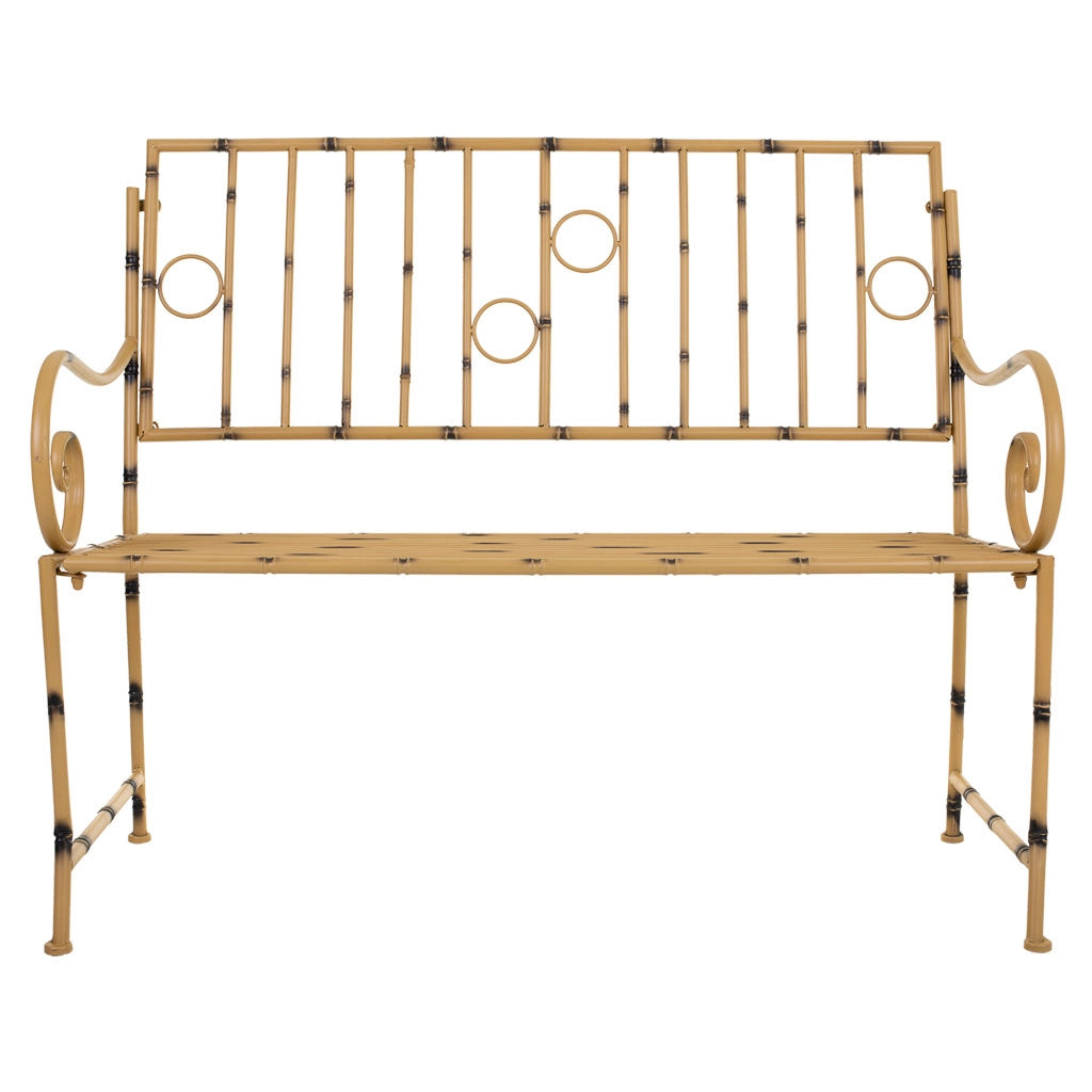 Sgabello in metallo giallo 126x50x92h