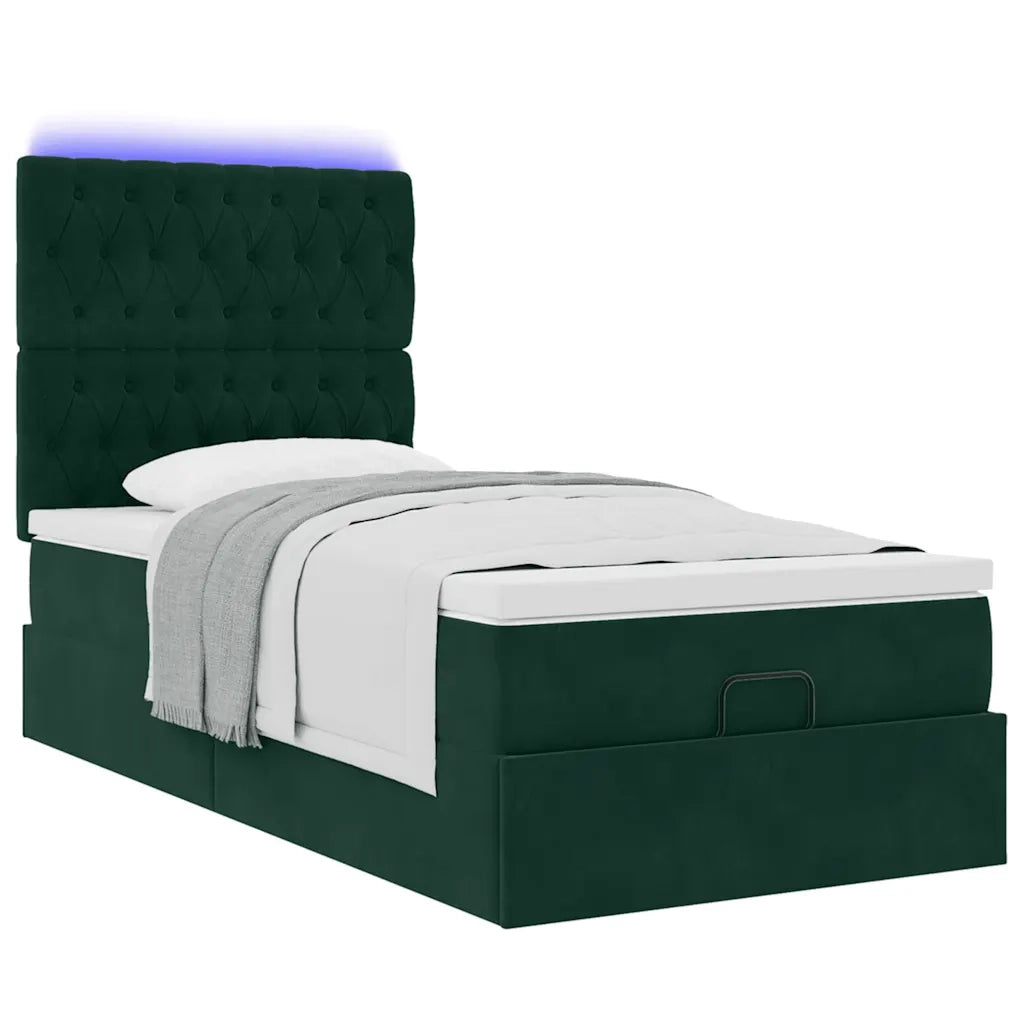 Struttura Letto Pouf con Materassi 80x200 cm Velluto 3314357