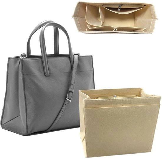 Organizzatore di borse, accessori per borse, organizzatore di borse da spalla, organizzatore di borse a mano con diverse tasche, accessori per borse (beige, M)